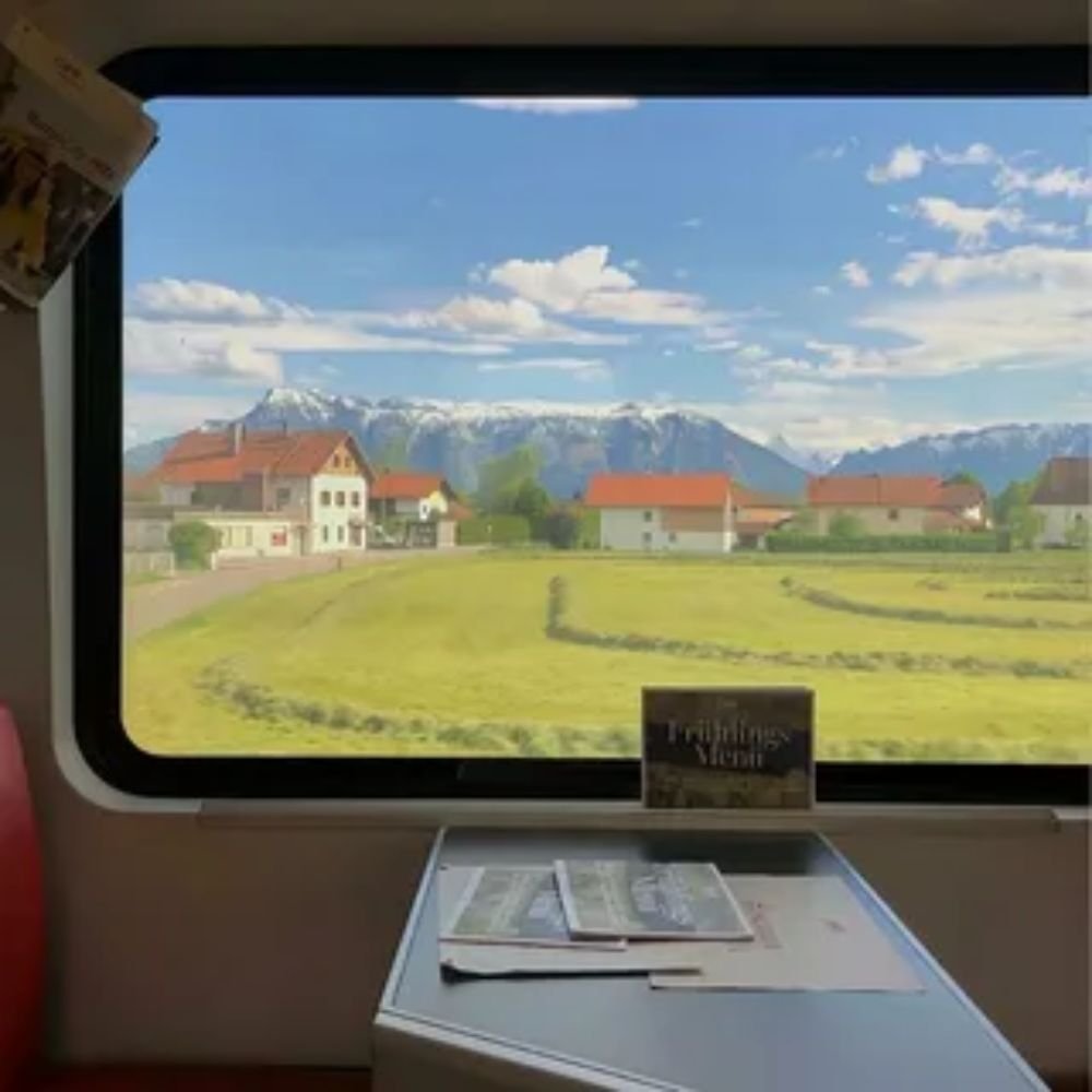 Scenic passenger train route across America.