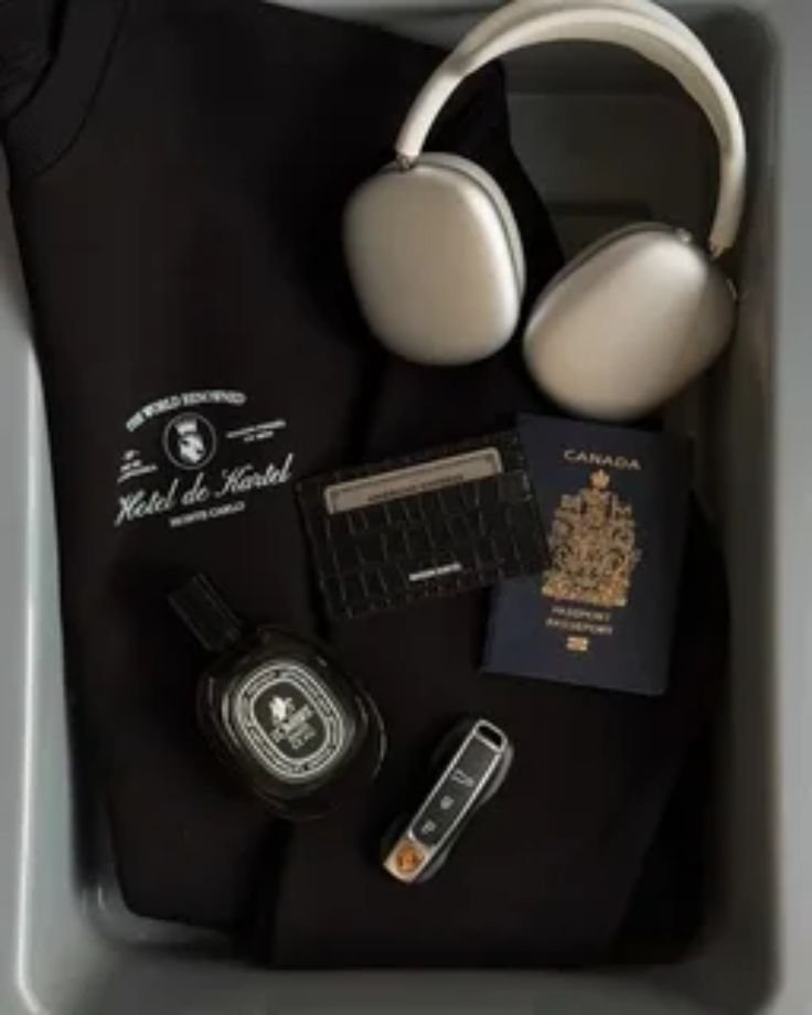 Essential travel gear and packing items for a long-distance train trip
