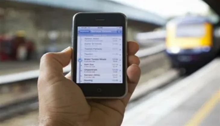 Digital train schedule and timetable display on smartphone screen.