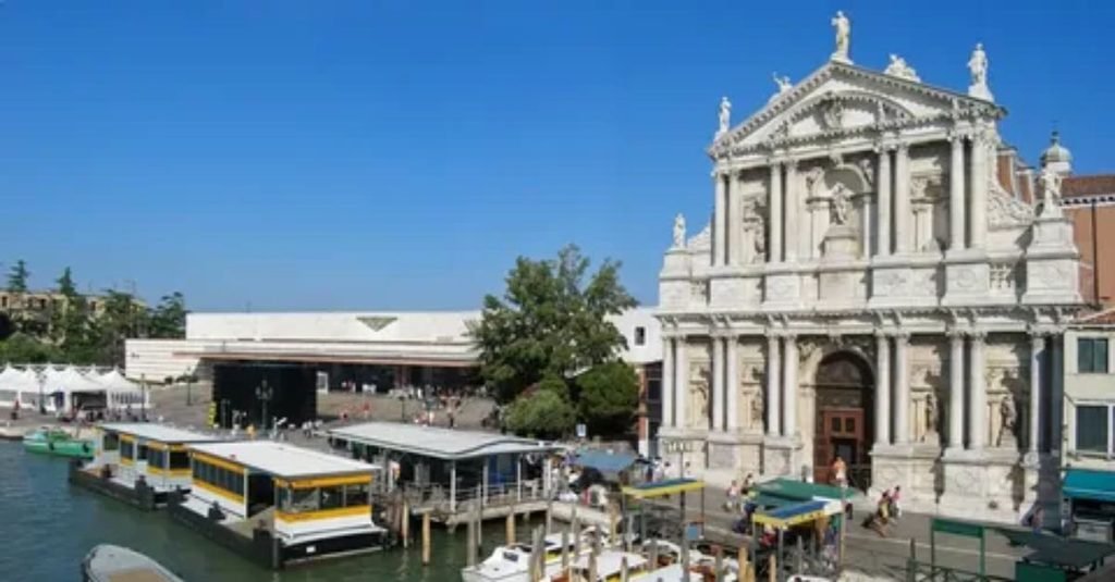 Grand Canal view immediately outside Venezia Santa Lucia train station