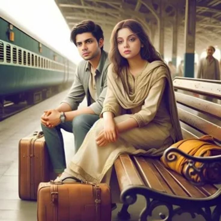 Passengers waiting on railway platform during a train delay