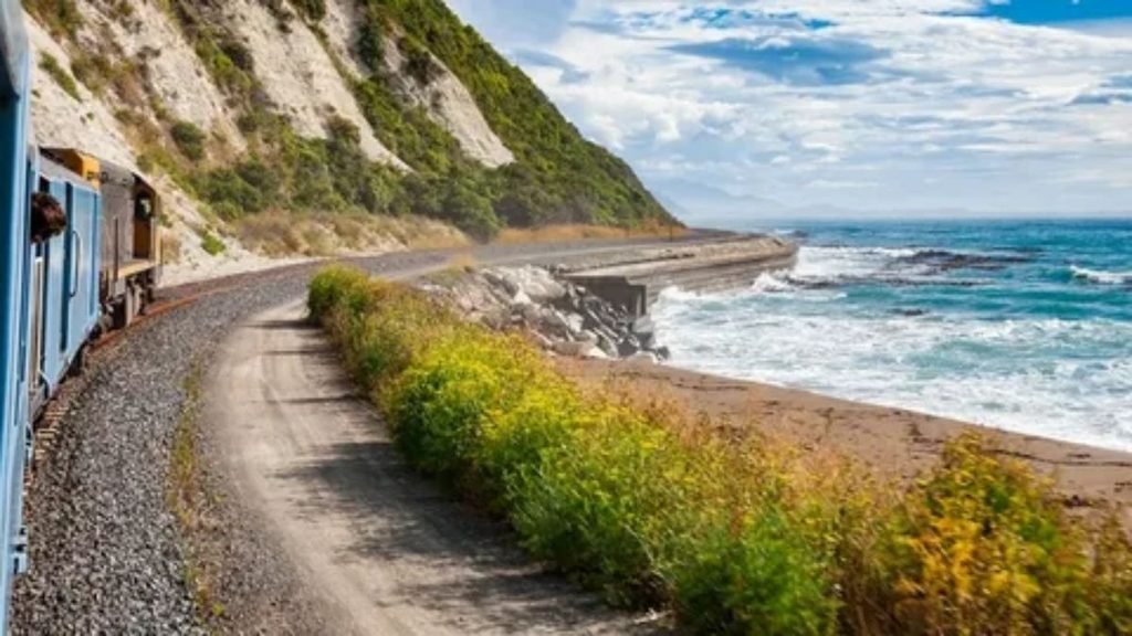 Coast Starlight train route along the scenic Pacific coastline