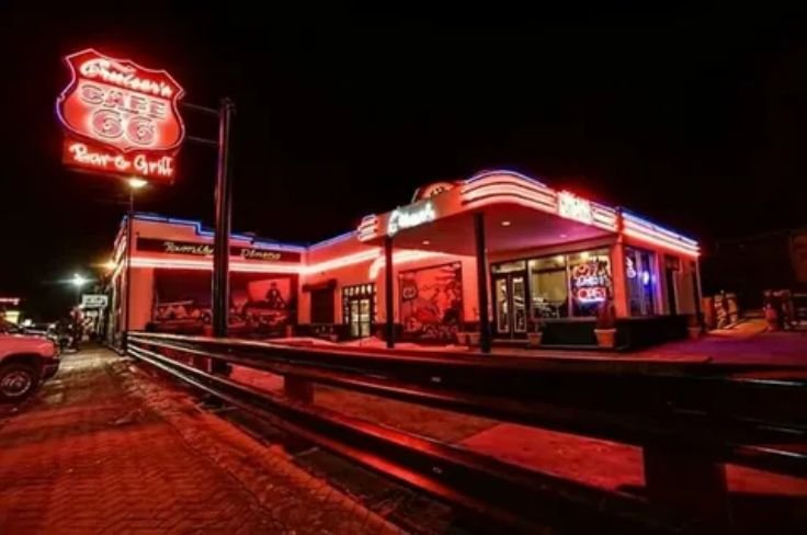 Historic Route 66 main street in Williams Arizona stop between Grand Canyon and Phoenix
