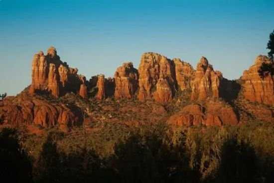 Scenic view of red rock formations in Sedona Arizona road trip stop