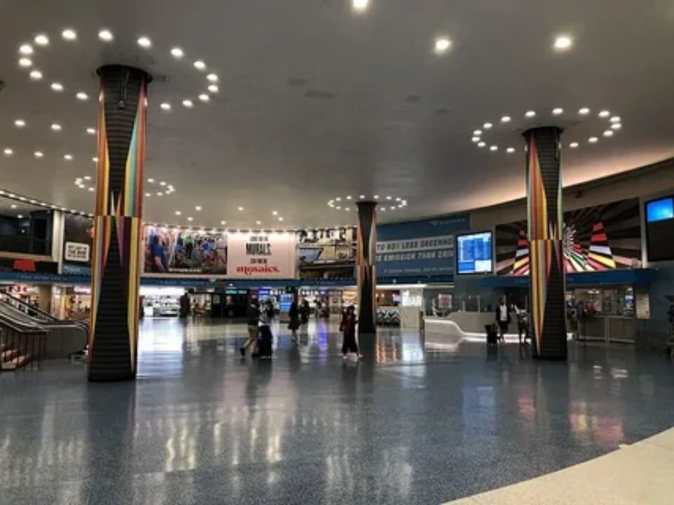 Passengers boarding the Amtrak train at New York Penn Station