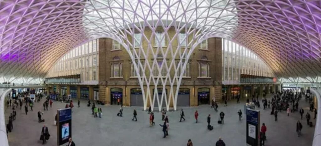 London Kings Cross railway station concourse area in central London